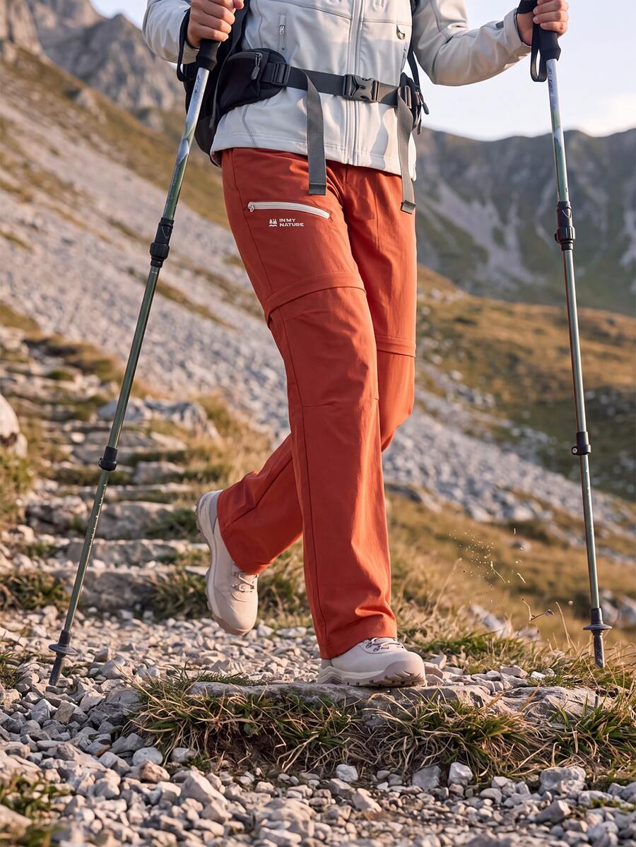 In My Nature Women's Detachable Straight Leg Outdoor Pants - Burnt Orange - View 1