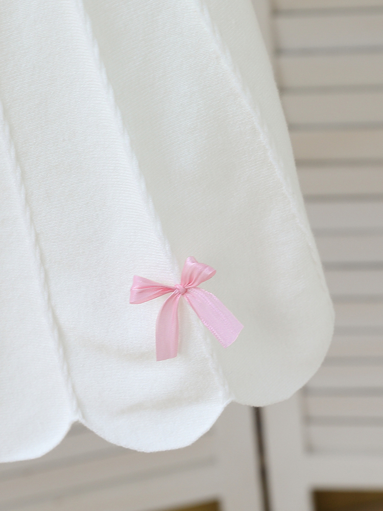 Pink And White Preppy Bow Cute Girls Sweater Set - Pink - View 7