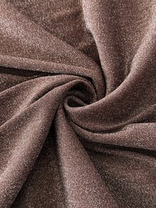 Reflora Plus Size Elegant Party Glitter Wrap Dress Christmas - Brown - View 9