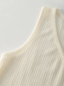 Balvessa Women Solid Color Ribbed Knitted, Vest, Long Pants,Overcoats Casual 3 Pieces SetAutumn/Winter - Apricot - View 5
