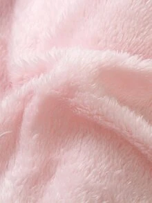 SHEIN Elladie kids 女童拉鍊連帽毛絨內裡加厚外套 女童女孩外套 童裝女童冬秋季夾克開襟衫 - 粉色 - 查看 10