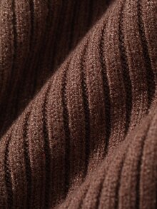 DAZY Setelan 2 Potong Wanita Musim Gugur Slim Fit Atasan Tank Camisole & Sweater Kardigan Lengan Panjang Warna Cokelat - Coffee Brown - View 11