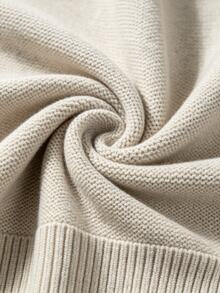 Breezaya Women's Solid Color Round Neck Single-Breasted Casual Knit Vest Office Beige Autumn - Camel - View 8
