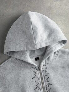 STYNVO Men's Zip-Up Hooded Sweatshirt Set - Grey - View 4