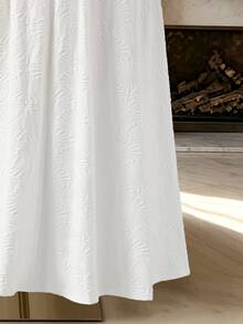Rometta Plus Size Women's Solid Color Square Neck Long Dress, Elegant French Y2K Style, Suitable For Dating, Vacation, And Party Occasions - White - View 6