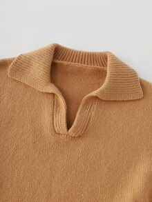 Holdful Holdful Pakaian Musim Gugur UNTUK Wanita: Sweater Lengan Panjang Kancing Bergaya Vintage untuk Wanita, Serbaguna - Rust Brown - View 5