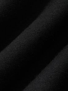 FRIFUL Middle-Aged Women's Autumn Solid Color Metal Zipper Bud Hem Regular Jacket - Black - View 13
