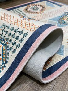 Non-Slip, Washable, Digitally Printed Rug, Runner, Kitchen Rug, Suitable For Living Room ,Bedroom , Outdoor - Baby Pink - View 8