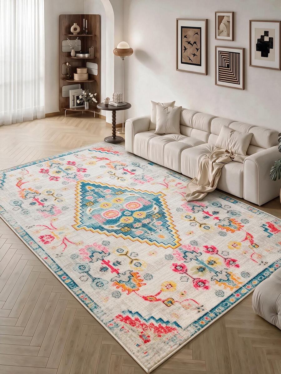 Non-Slip, Washable, Digitally Printed Rug, Runner, Kitchen Rug - Mint Green - View 1