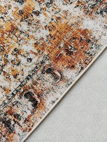 Antypoślizgowy, zmywalny dywan z nadrukiem cyfrowym, bieżnik, dywanik kuchenny - Pomarańczowy - Zobacz 7