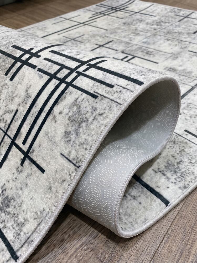 Non-Slip, Washable, Digitally Printed Rug, Runner, Kitchen Rug - Grey - View 7