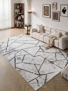 Non-Slip, Washable, Digitally Printed Rug, Runner, Kitchen Rug - Light Grey - View 1