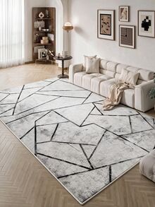 Non-Slip, Washable, Digitally Printed Rug, Runner, Kitchen Rug - Light Grey - View 3