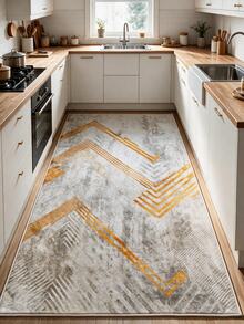 Non-Slip, Washable, Digitally Printed Rug, Runner, Kitchen Rug - Mustard Yellow - View 7