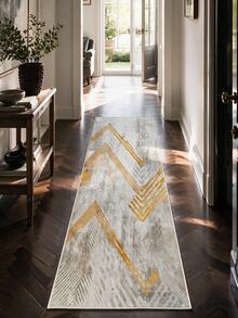 Non-Slip, Washable, Digitally Printed Rug, Runner, Kitchen Rug - Mustard Yellow - View 5