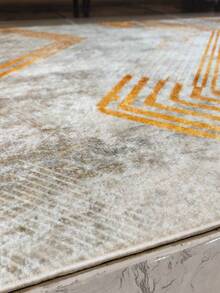 Non-Slip, Washable, Digitally Printed Rug, Runner, Kitchen Rug - Mustard Yellow - View 3