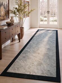 Non-Slip, Washable, Digitally Printed Rug, Runner, Kitchen Rug - Grey - View 7