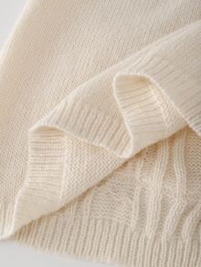 LUMIGAL Cardigan Wanita Kasual Warna Polos, Musim Gugur/Dingin - Aprikot - View 7