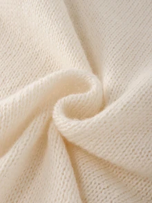LUMIGAL Cardigan Wanita Kasual Warna Polos, Musim Gugur/Dingin - Aprikot - View 4