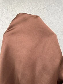 Serisse SHEIN Women's Brown Satin Stand Collar Puff Sleeve Long-Sleeve Autumn/Winter Coat, Elegant Casual Jacket, Outerwear, 2026 Autumn Collection - Brown - View 10