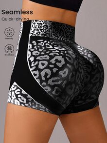 SHEIN Women's Fashionable Sport Shorts, Suitable For Summer Biker Shorts Spandex Short - Black - View 4