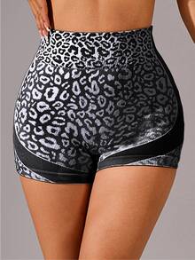 SHEIN Women's Fashionable Sport Shorts, Suitable For Summer Biker Shorts Spandex Short - Black - View 5
