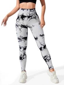 SHEIN Core Rhythm Women Seamless Ombre Sports Leggings Yoga Pants - Multicolor - View 8
