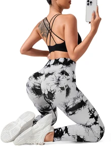 SHEIN Core Rhythm Women Seamless Ombre Sports Leggings Yoga Pants - Multicolor - View 4