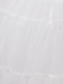 SHEIN Baby Girls' Elegant, Gorgeous, And Lovely Pink Tulle Puff Skirt, Perfect For Parties In Spring And Summer - White - View 6