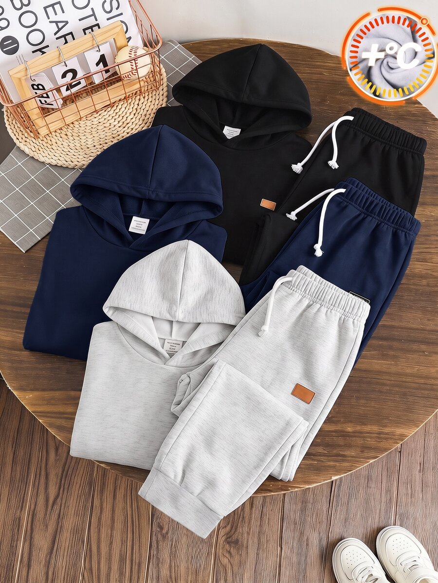 SHEIN Kids 3pcs Tween Boy Casual Letter Printed Sweatpants Set Chic For Jogging Pants Joggers Sweatpants Sweatpants Pack - Multicolor - View 1