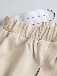 Momance Autumn/Winter Khaki Maternity Long Pants, Belly Support Design Comfortable & Fashionable, Suitable For Daily Wear, Gatherings, Shopping, Commuting, Versatile - Apricot - View 8