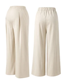 Momance Autumn/Winter Khaki Maternity Long Pants, Belly Support Design Comfortable & Fashionable, Suitable For Daily Wear, Gatherings, Shopping, Commuting, Versatile - Apricot - View 7