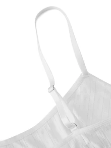 Ocili 100% Cotton Jacquard Patchwork Comfortable Casual Everyday Mini Breast Cup Women's Bra - White - View 4