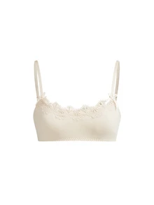Ocili Women's Bow Decor Sexy Daily Spaghetti Strap Bra - Apricot - View 1