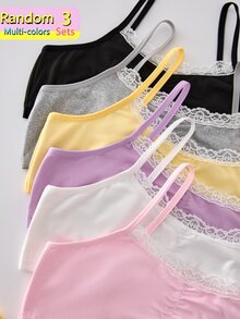 6PCS Teen Girls Undershirt - Multicolor - View 6