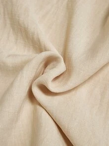 Miaspire Elegant Blouse, Pleated Neck Ruffle Blouse, Textured Natural Work Tops, Creamy Butter Yellow, Long Sleeve Regular Fit, Office Workwear, Fall Wi - Apricot - View 4