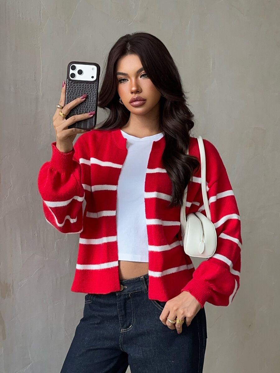 Glamine Cardigan Sweater Wanita Gaya Elegan Pesta Modis Warna Gradien Baru Musim Semi/Gugur 2026