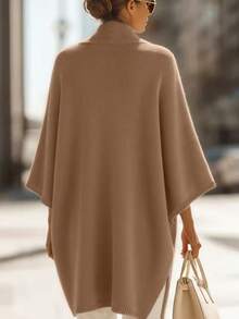 Balvessa New Arrival Women's AutumnSolid-Color Casual Versatile Cardigan, Khaki KnitCardigan Outerwear For Going-Out, Commute & DailyWear - Khaki - View 2