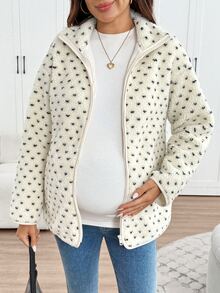 SHEIN 孕婦休閒三合一外套，適合秋冬季節 - 杏色 - 查看 10