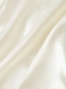 SHEIN MOD 女款優雅通勤純色交叉肩帶收腰襯衫 - 白色 - 查看 6