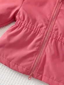 SHEIN Jaket Bayi Perempuan Lucu Serbaguna Motif Leopard dengan Lapisan Termal untuk Musim Gugur/Dingin - Merah - View 10
