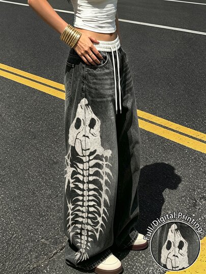 SuriyaCove Women's Trousers Autumn And Winter Trousers Y2K Pants Streetwear Pants Streetwear Women Women Outfits Dark Style Gothic
