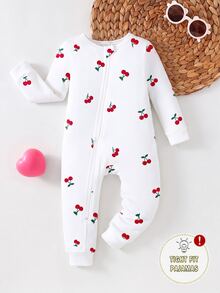 [Randomly Sent 1 Set]New Baby Girl Cute Sweet Floral Heart Print All-Over Pattern Bean Paste Solid Color Knitted Fabric Snug Fit Casual High Fall - Multicolor - View 7