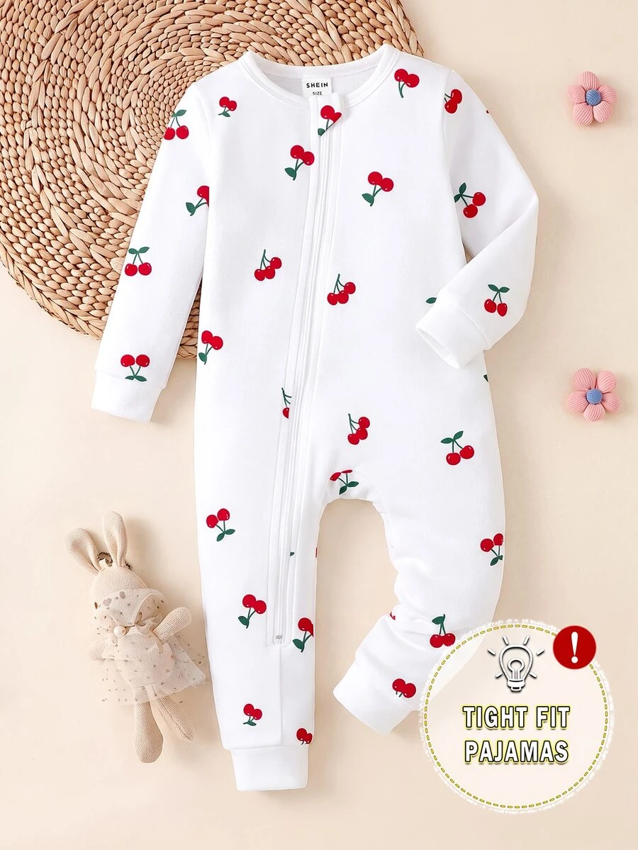 [Randomly Sent 1 Set]New Baby Girl Cute Sweet Floral Heart Print All-Over Pattern Bean Paste Solid Color Knitted Fabric Snug Fit Casual High Fall