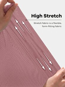 Shapeblank 大尺碼夏季休閒純色不對稱下擺T恤 - 藕粉色 - 查看 8