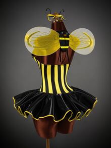 Sweetina Women's Yellow & Black Striped Waist-Cinching A-Line Mini Dress - Yellow - View 2