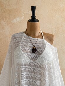 Soleia Women's Solid Color Casual Versatile Daily Wear Top - White - View 6
