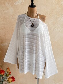 Soleia Women's Solid Color Casual Versatile Daily Wear Top - White - View 4