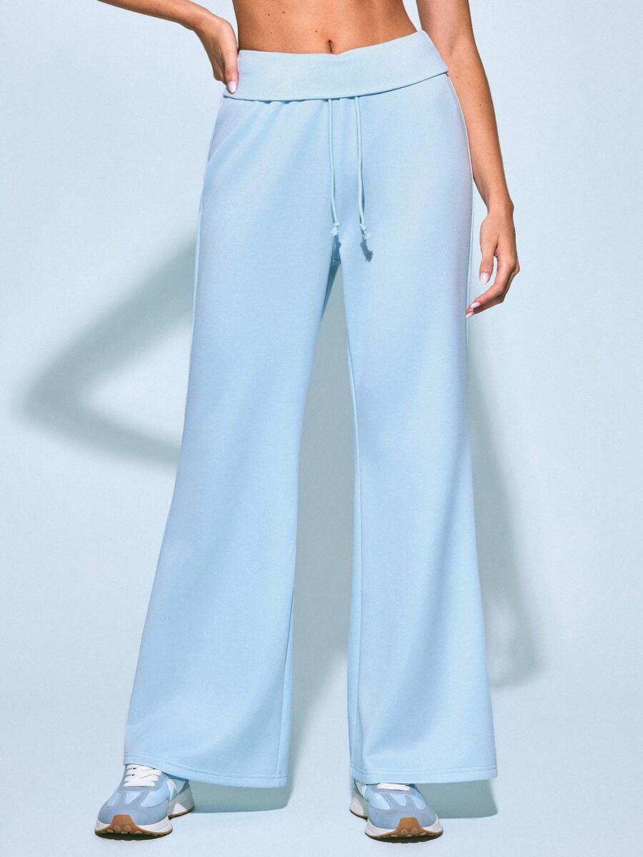 SHEIN Dewbera Women's Casual Versatile Sports Long Pants - Blue - View 1