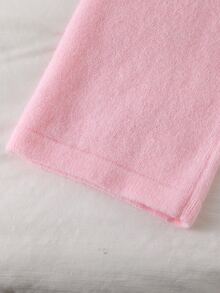 Young Girl Fashionable Versatile Cute Bow Decor Sweater & Knitted Pants Set Autumn Winter - Pink - View 5